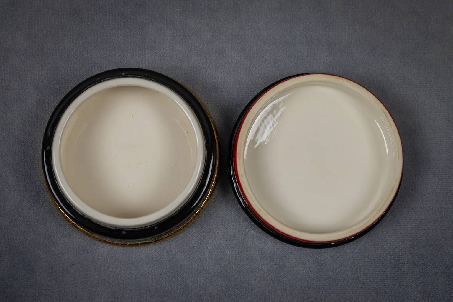 Round Roller Coaster Box in Longwy Enamel by Catherine Lhoir