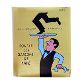 Original poster "Trouville Course des garçons de café" Raymond Savignac 50x61cm 1997
