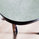 Vintage kitchen chair in green formica and stainless steel, 50s, antique French