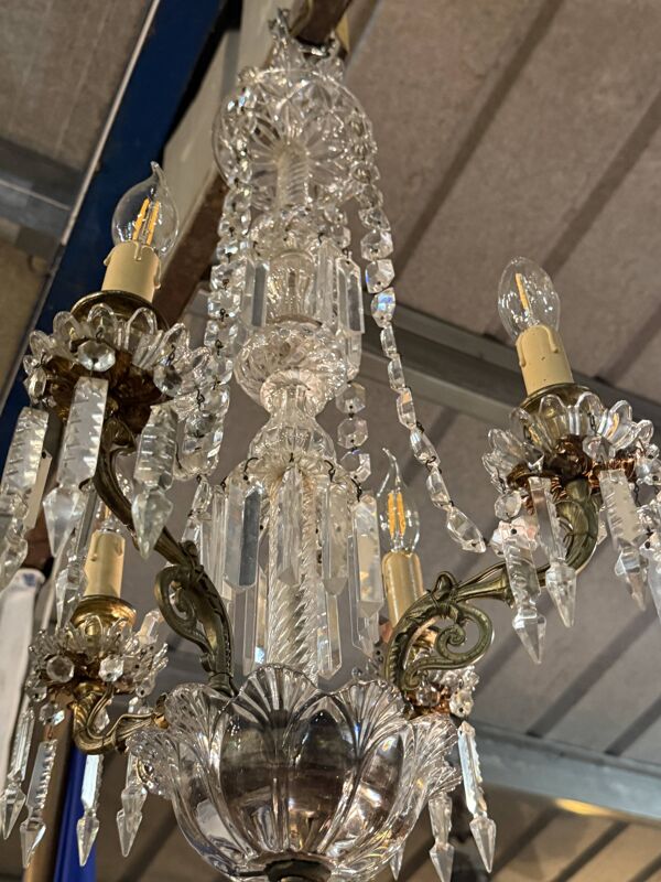 Lustre 4 feux en crsital Baccarat