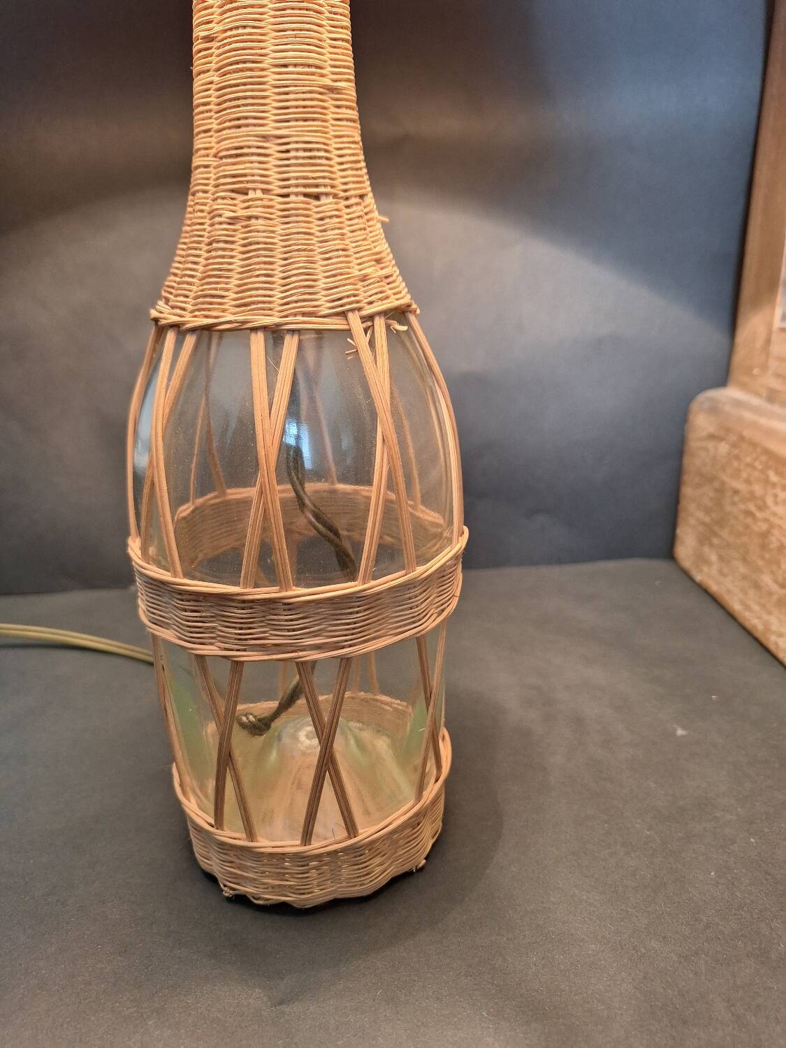 Rattan lamp 1970