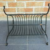 Vintage wrought iron magazine holder