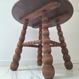 Table basse, bout de canapé à pieds bobines