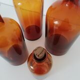 Amber apothecary bottles