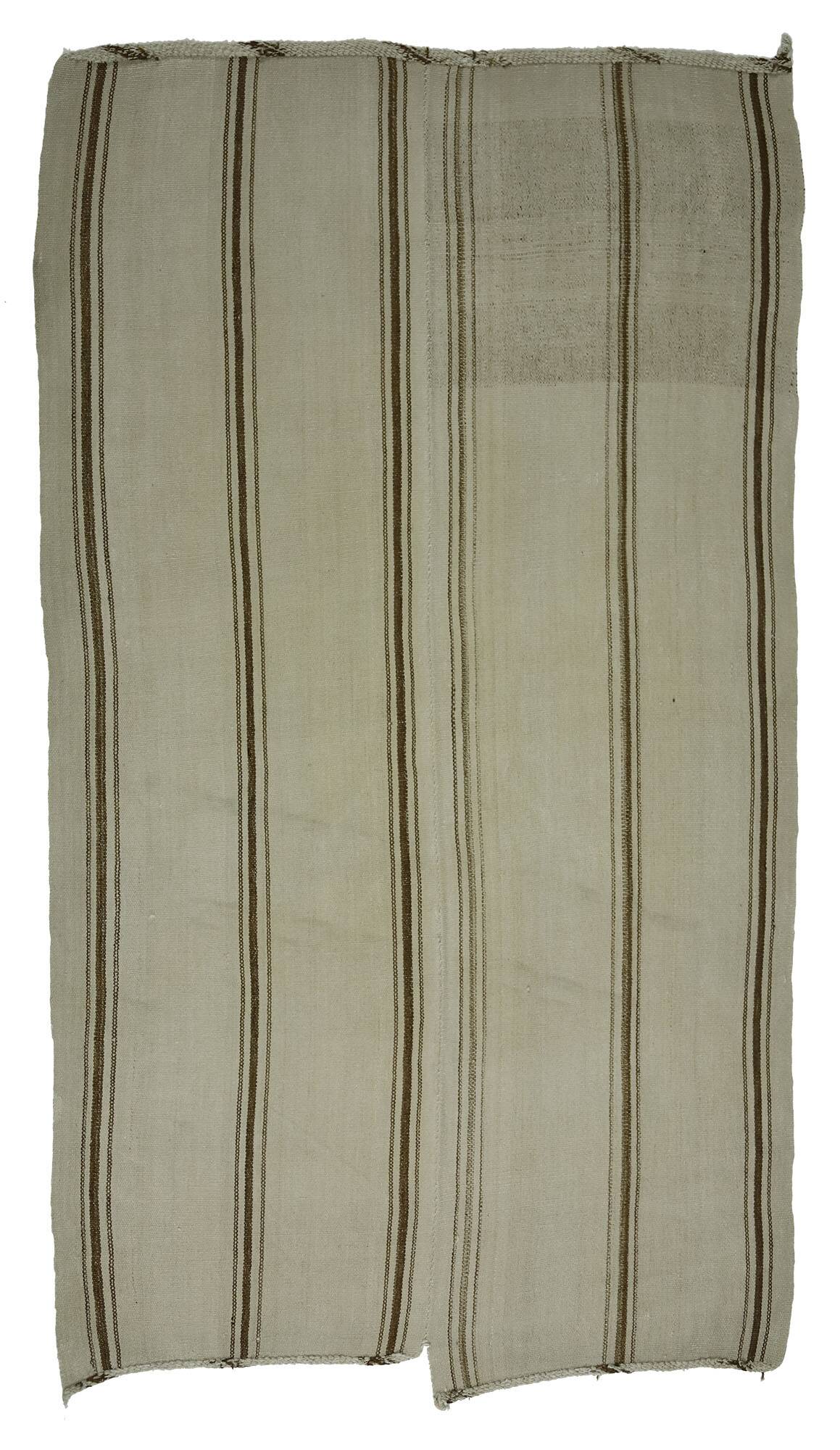 Turkish Kilim Konya Vintage 166x268 cm Beige Minimalist Stripes