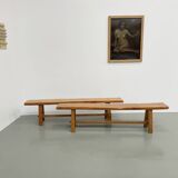 Pair of 2m elm benches
