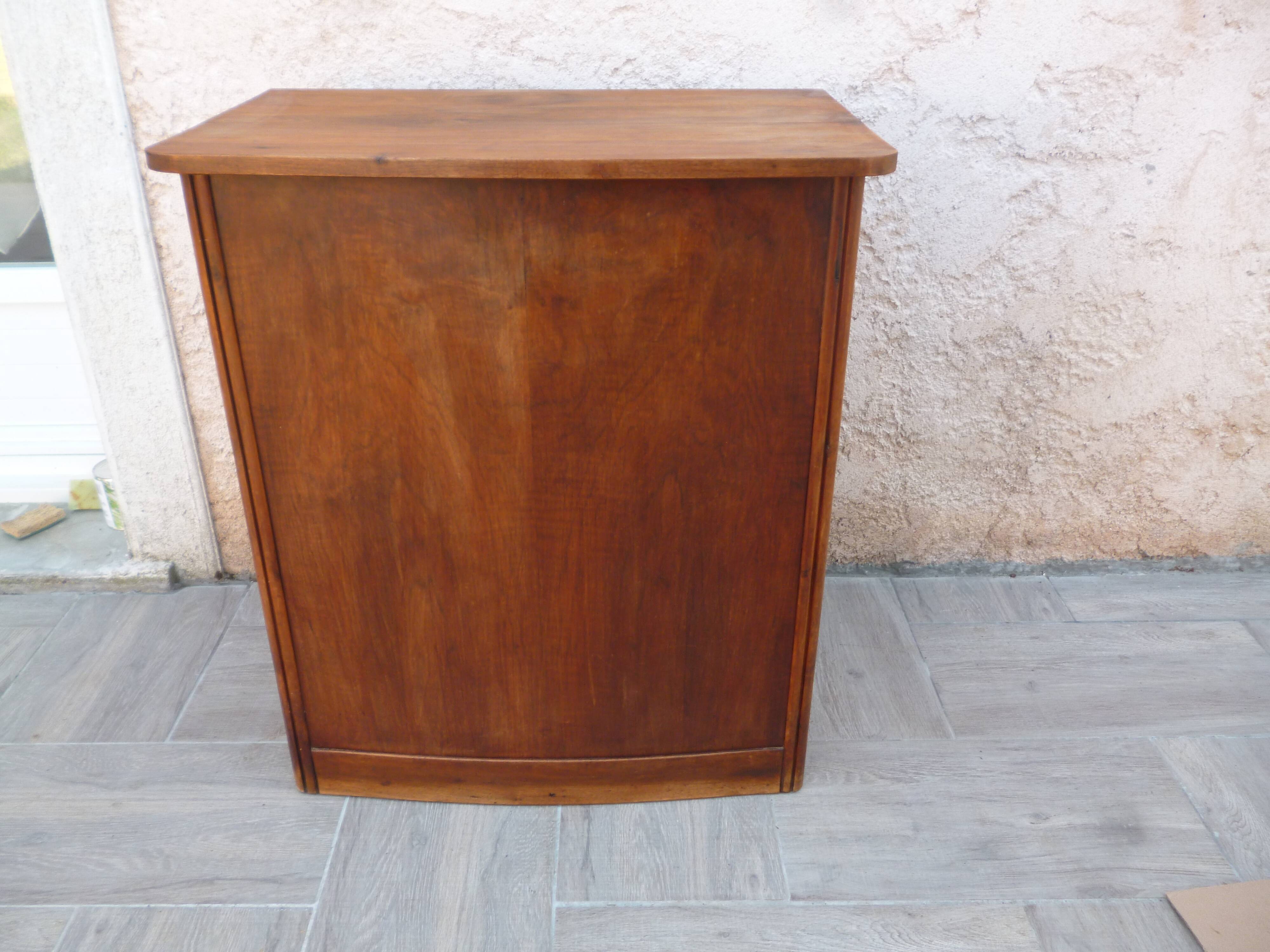 Roll-top Art Deco checkout counter with drawer