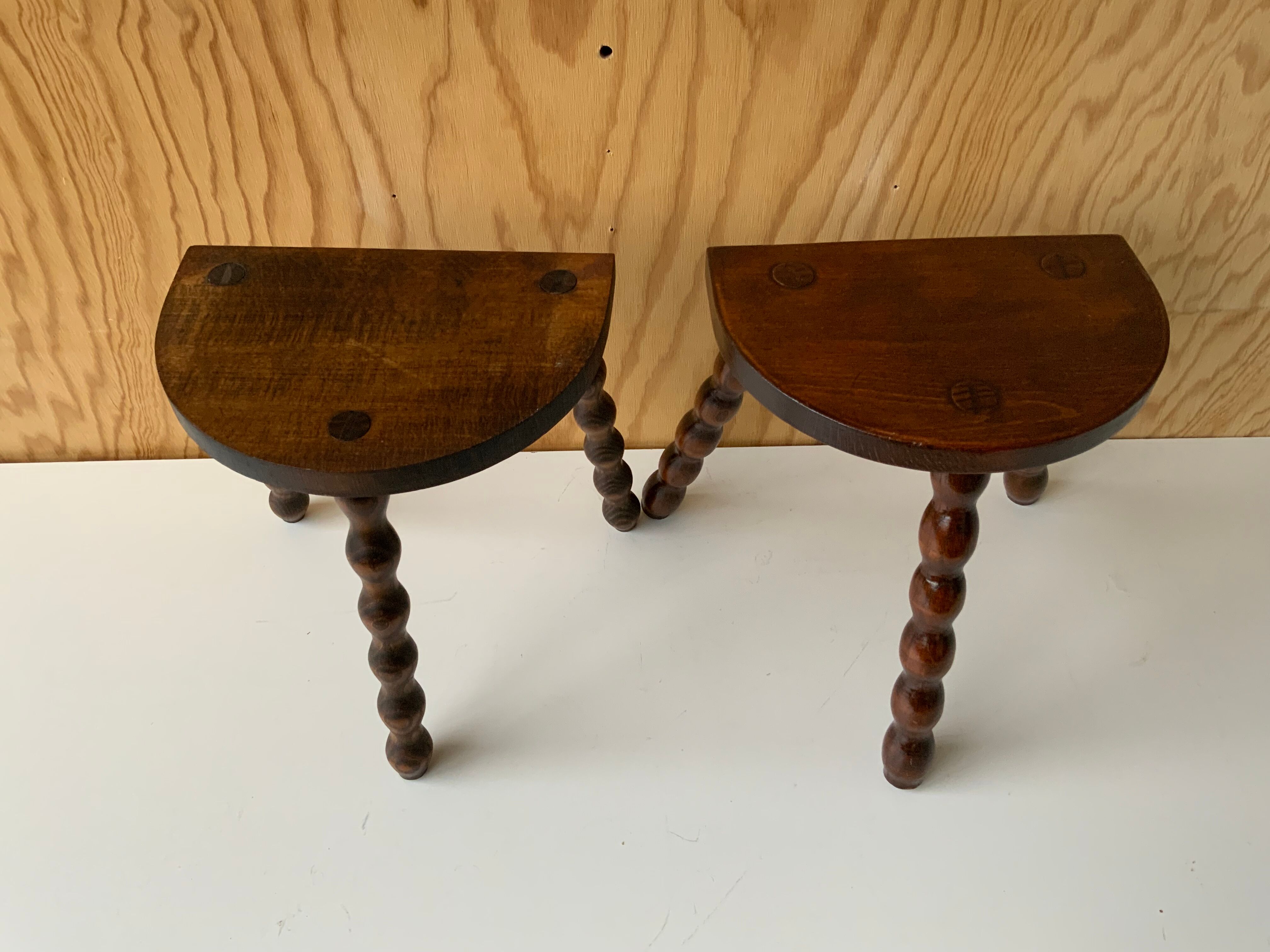 Duo of cowherd stools