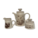 Lots of sugar teapot and milk jar from the 1970s made in Japan size: H-22xL22 cm
