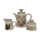 Lots de théière sucrière et pot à lait des années 1970 fabrication Japonaise dimension : H-22xL22 cm