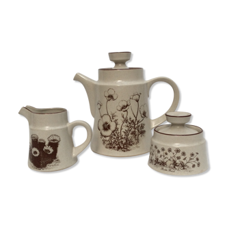 Lots of sugar teapot and milk jar from the 1970s made in Japan size: H-22xL22 cm