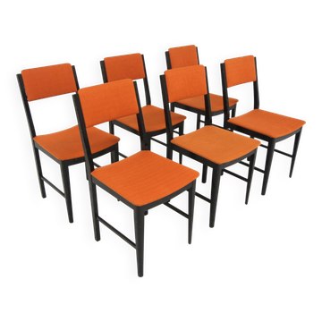 Set de 6 chaises scandinave en hêtre, Suède, 1960