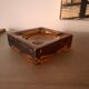 Ashtray, blown glass pocket emptying tray vintage 70's