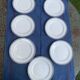 7 small plates in Royal Bone China porcelain, Maya model, Fine Bone
