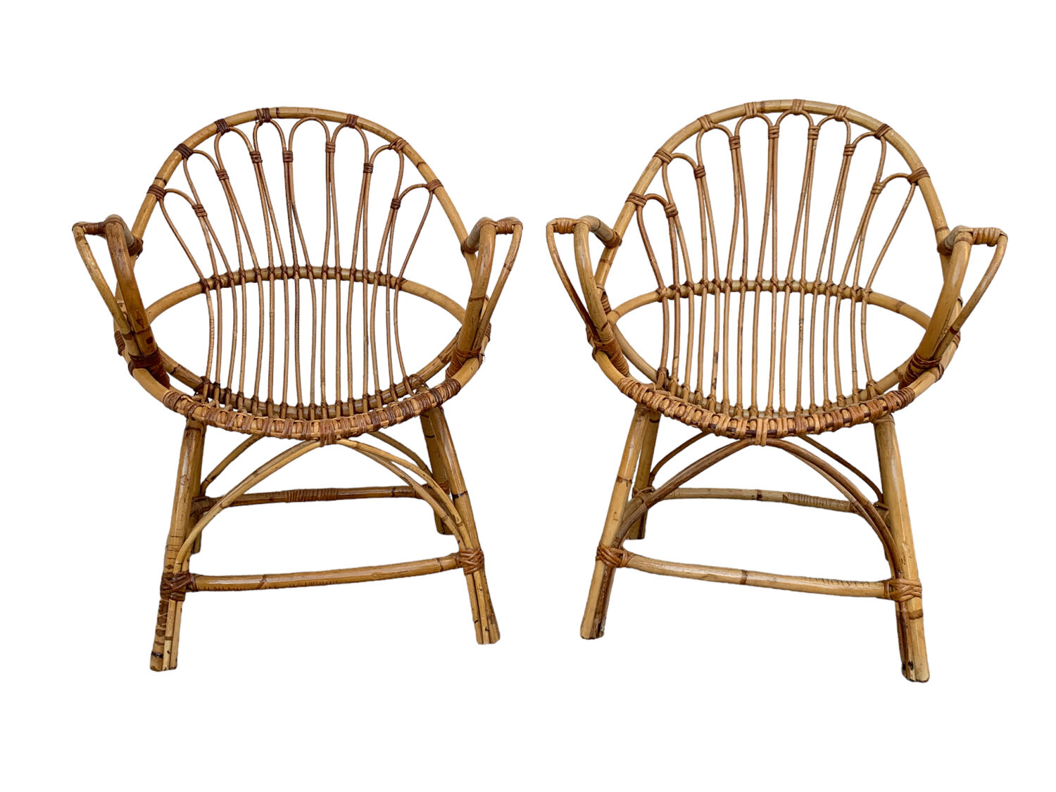 Pair of vintage shell armchairs 1950