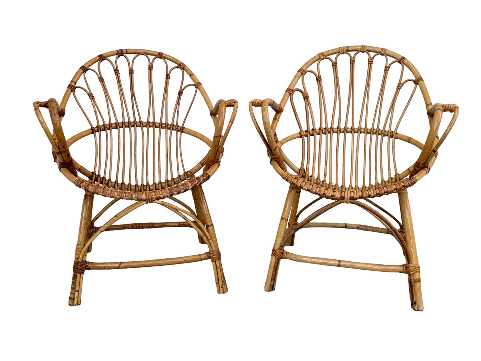 Pair of vintage shell armchairs 1950