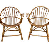 Pair of vintage shell armchairs 1950