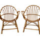 Paire de fauteuils coquille vintage 1950