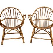 Pair of vintage shell armchairs 1950
