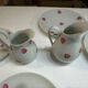Breakfast Service D. Porthault Limoges Pink Hearts 10 Pcs