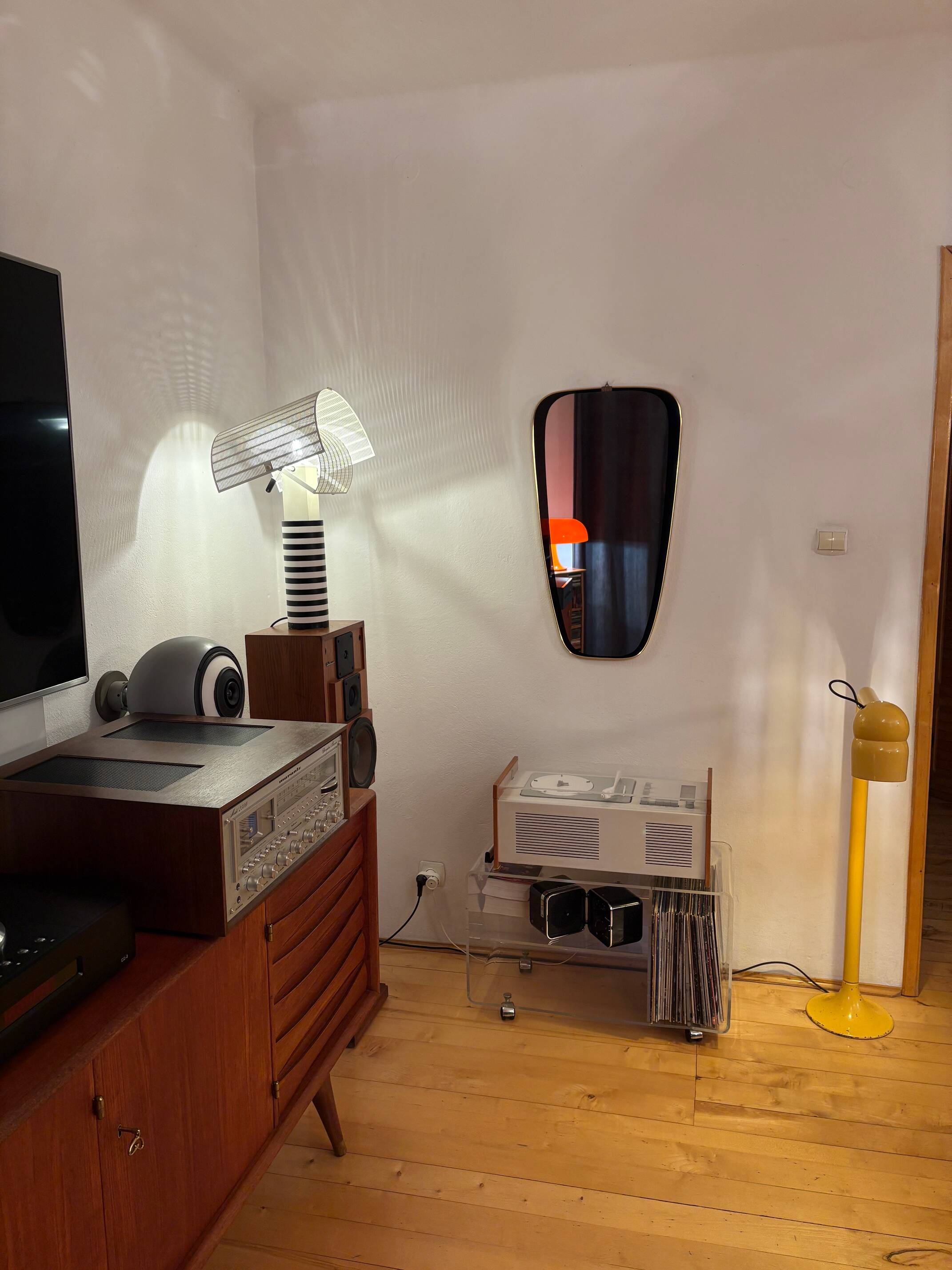 Large Rockabilly Mirror, 1960s