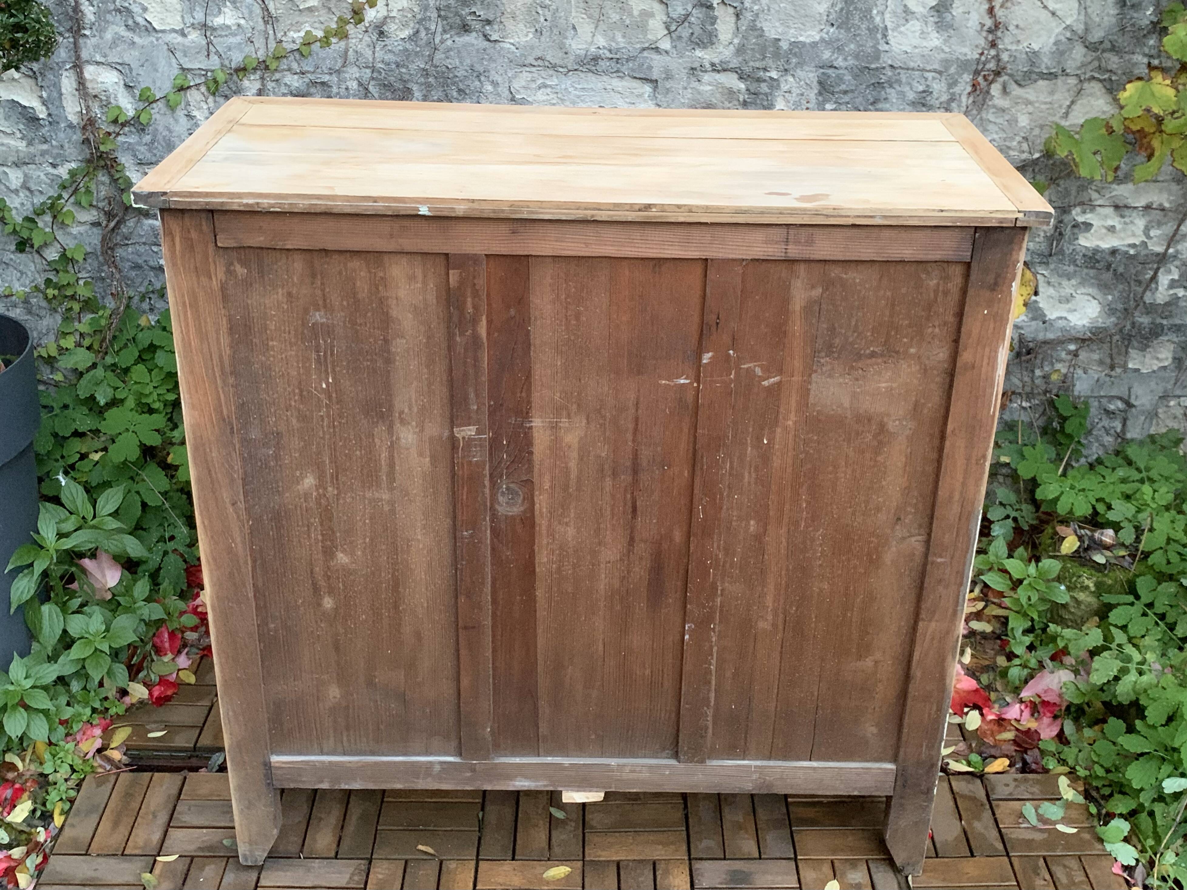 Buffet parisien ancien bois brut