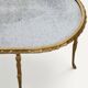 Maison Baguès coffee table in gilded bronze and aged mirror – 1950s