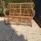 Vintage 60s rattan bench