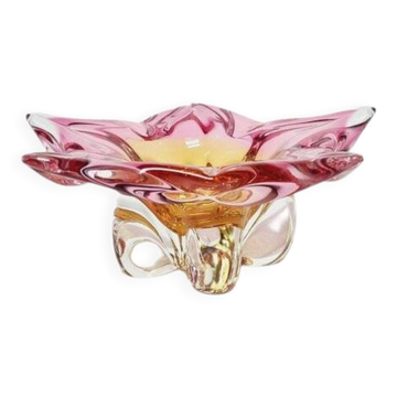 Decorative bowl by J. Hospodka for Chribska Glassworks, former Czechoslovakia, 1960s