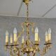 Large Louis XV style chandelier in gilded bronze circa 1950