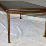 Rectangular gold wrought iron coffee table on sheet, Ramsay House