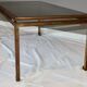 Rectangular gold wrought iron coffee table on sheet, Ramsay House