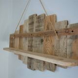 Wooden pallet wall shelf