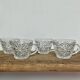 Set of 4 cut glass cups