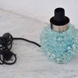 Rare blue table lamp in rostrato Murano glass vase for Barovier & Toso, 1950s