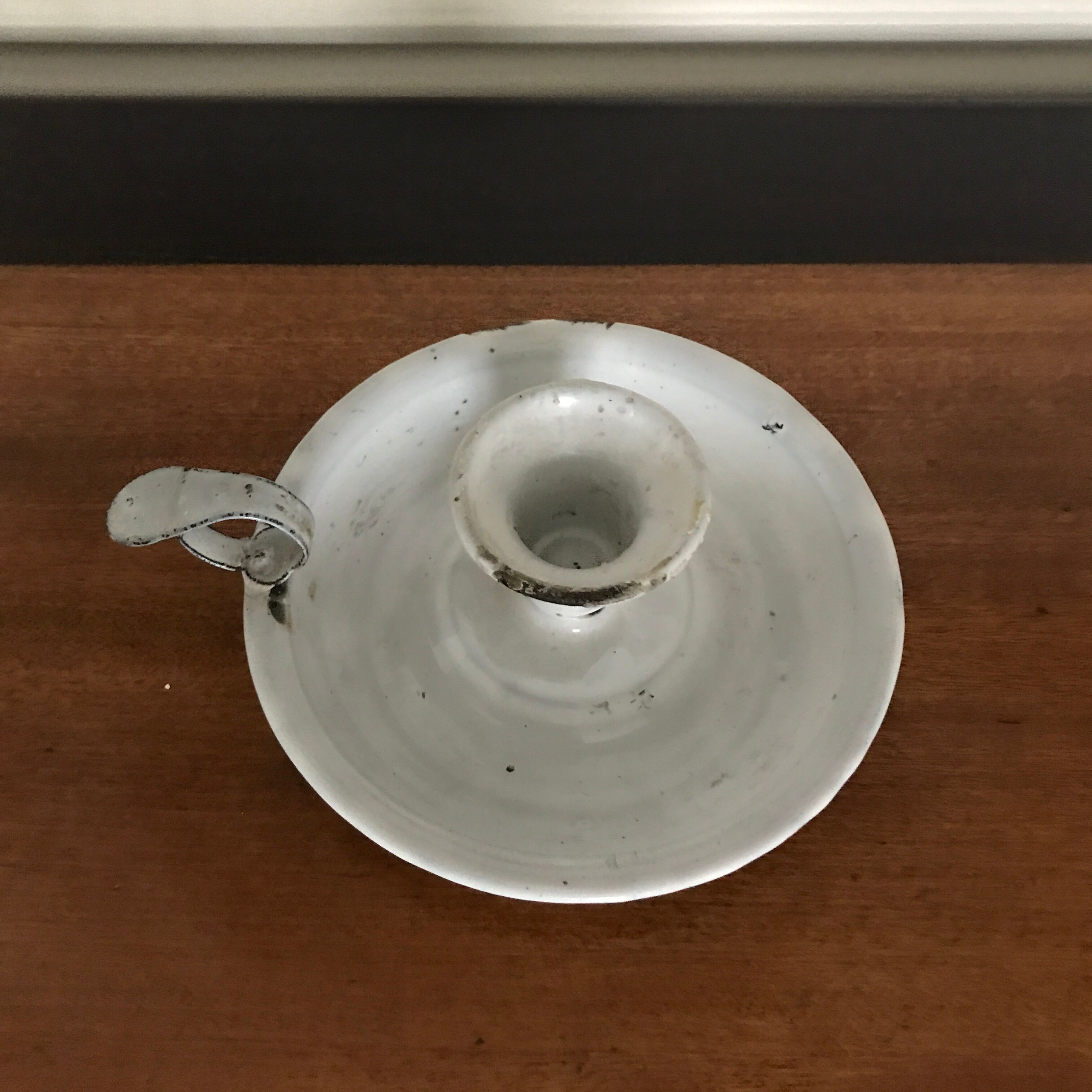 Enamelled sheet candlestick