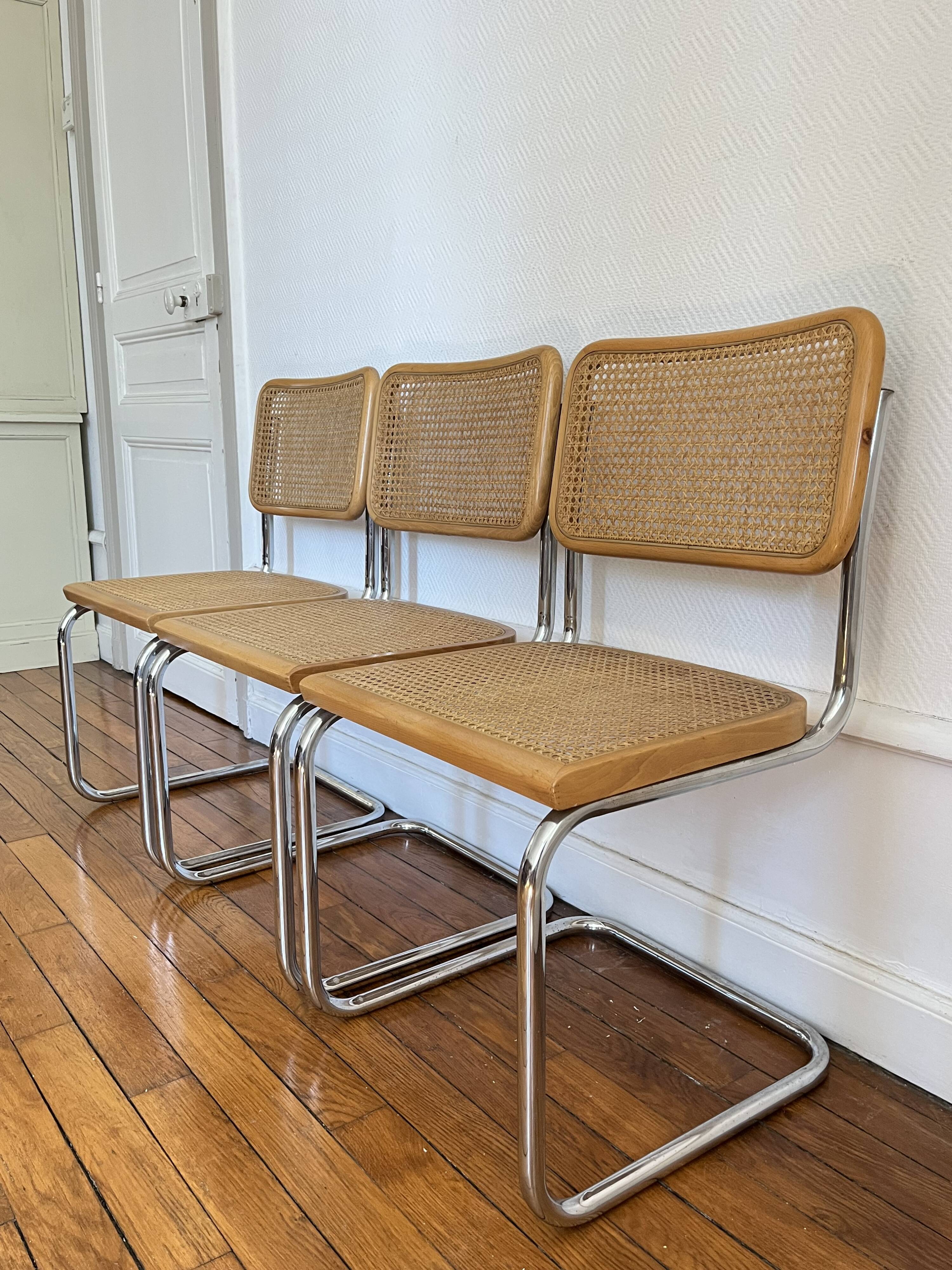 Lot of 3 ccesca b32 by marcel breuer made in italy