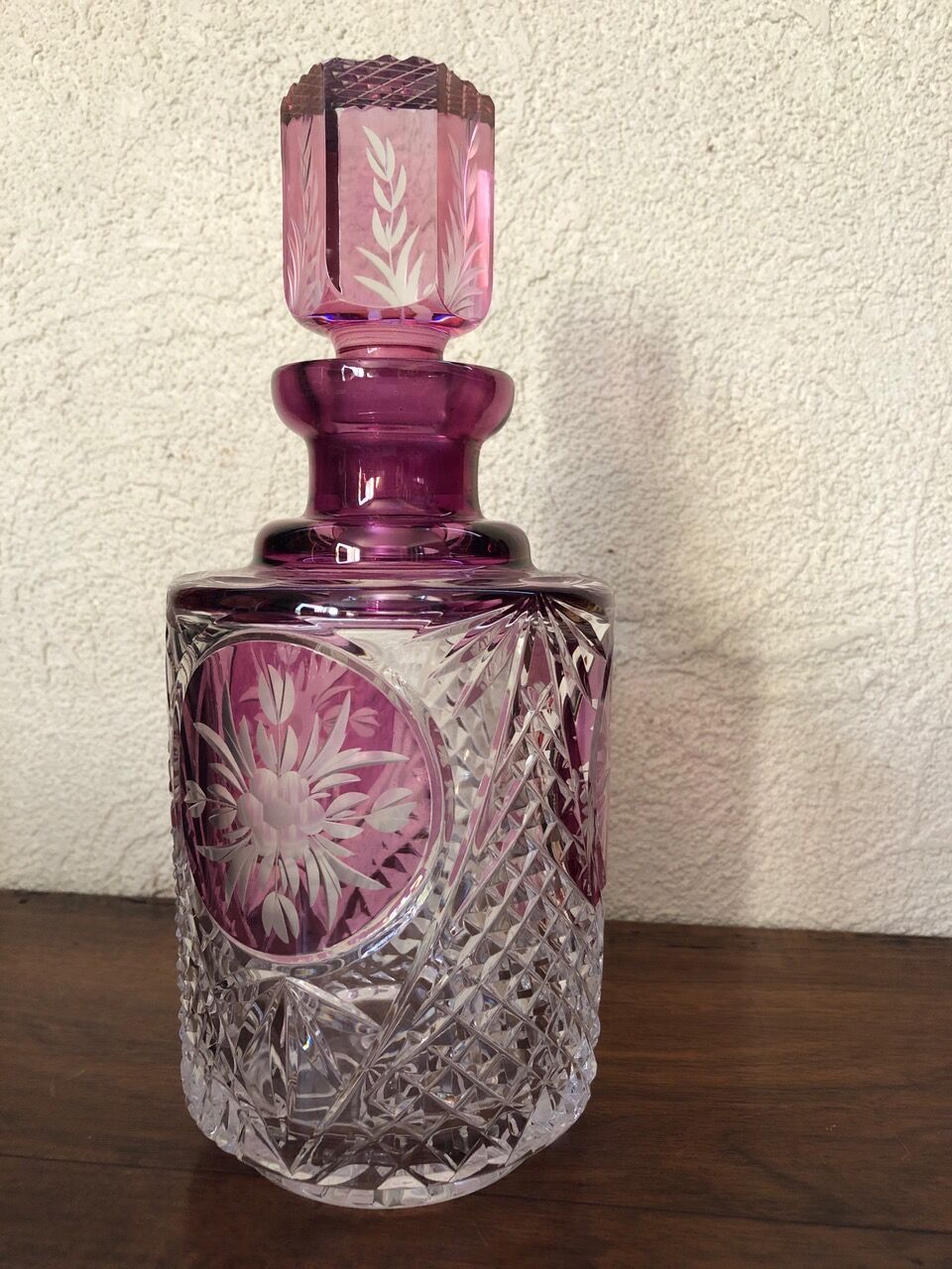 Cut crystal whisky service