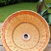 Suspension bell in rattan 3 colors, bohemian spirit seventies6