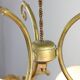 Antique Italian Brass and Opaline Chandelier