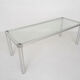 Glass and aluminum dining table by kho liang ie, the netherlands 1974