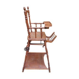 Old high chair for babies and children