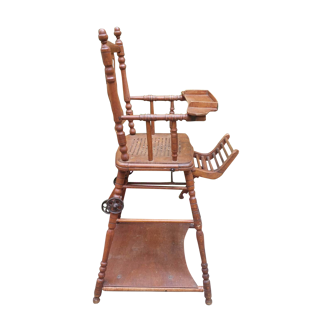 Antique high chair for baby and child
