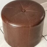 Pouf foot rest vintage leather