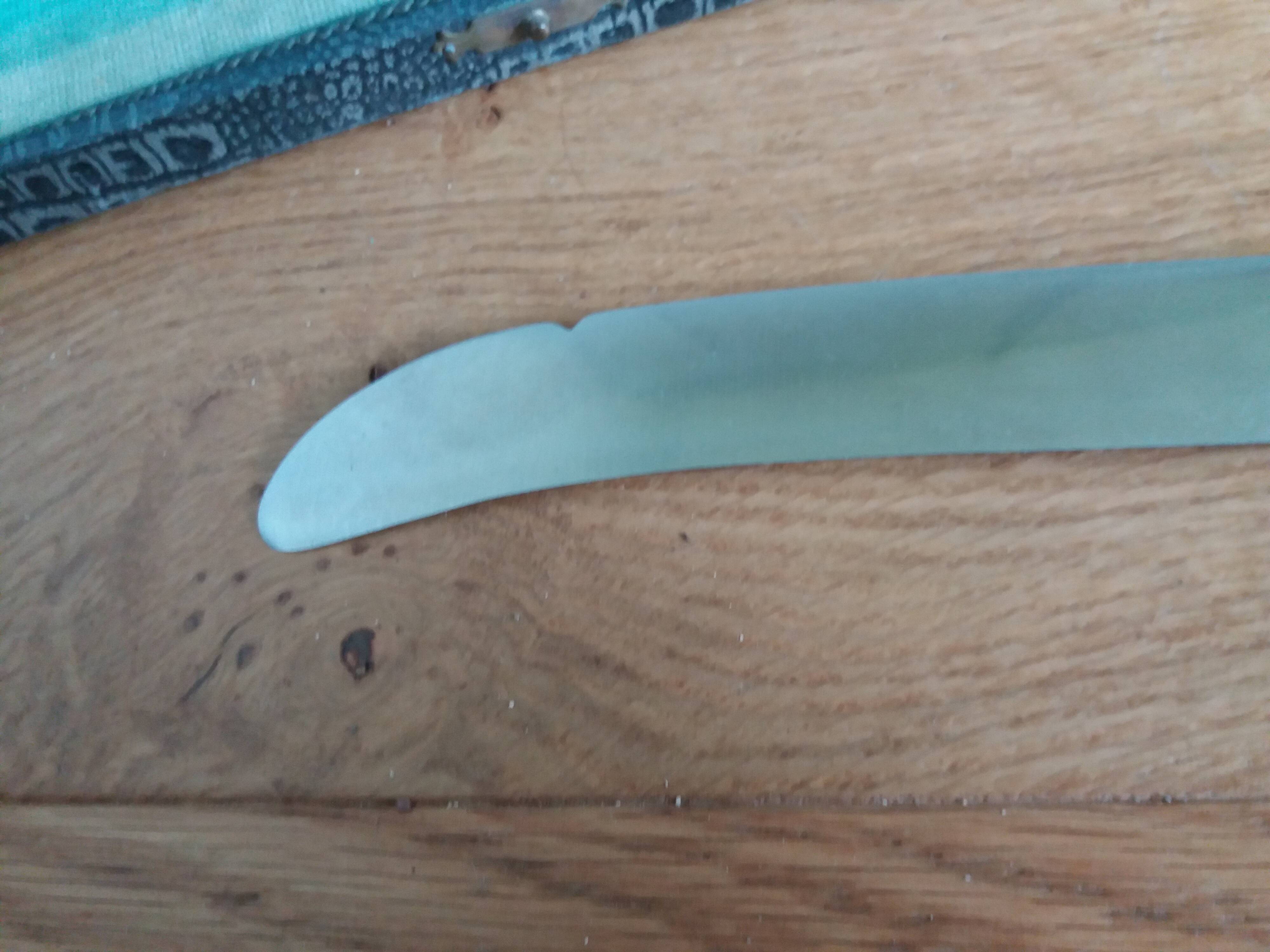 Curved blade serving knife