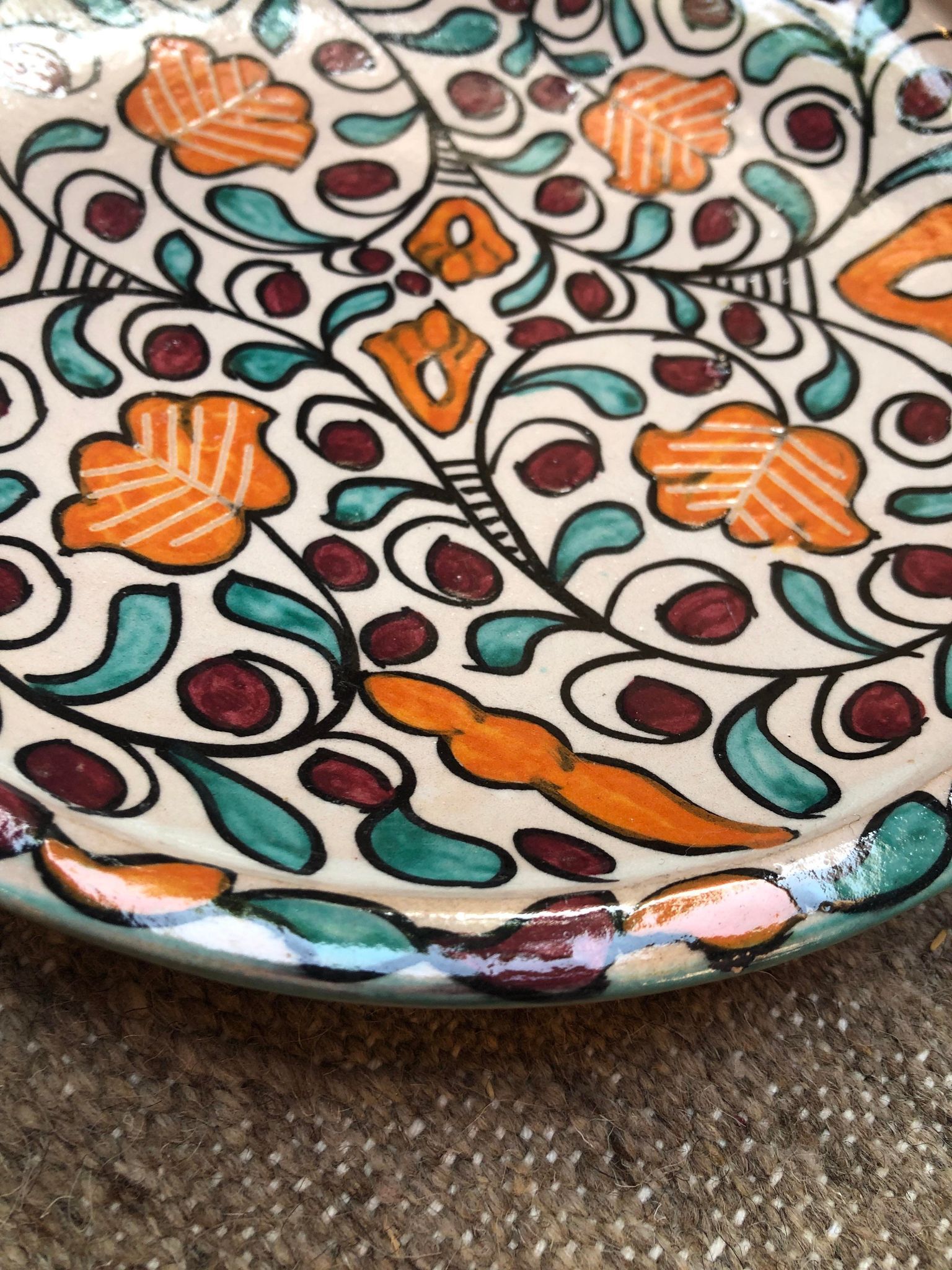 Lot clay plates of Fez
