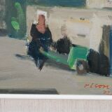 Ove Olson ( 1903-1975 ), Swedish Modern Painting, 1972, Oil on Cardboard