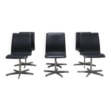 Set of 6 'Oxford' swivel chairs by Arne Jacobsen for Fritz Hansen, 1965
