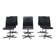 Set of 6 'Oxford' swivel chairs by Arne Jacobsen for Fritz Hansen, 1965