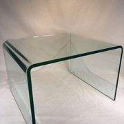 Ensemble 2 tables gigognes en verre 1980